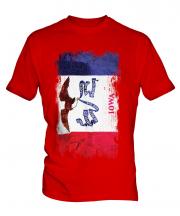 Iowa State Grunge Flag Mens T-Shirt