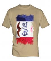 Iowa State Grunge Flag Mens T-Shirt