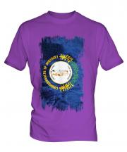 Kentucky State Grunge Flag Mens T-Shirt