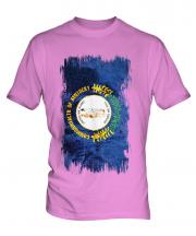 Kentucky State Grunge Flag Mens T-Shirt