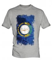 Kentucky State Grunge Flag Mens T-Shirt