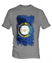 Kentucky State Grunge Flag Mens T-Shirt