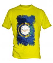 Kentucky State Grunge Flag Mens T-Shirt