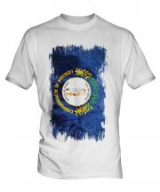 Kentucky State Grunge Flag Mens T-Shirt