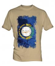 Kentucky State Grunge Flag Mens T-Shirt