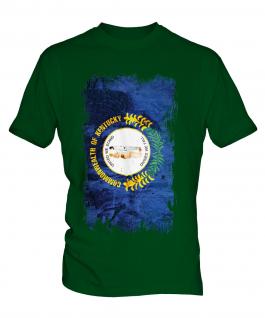 Kentucky State Grunge Flag Mens T-Shirt
