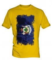 Maine State Grunge Flag Mens T-Shirt