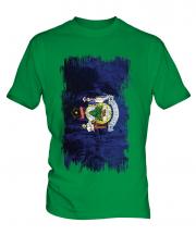 Maine State Grunge Flag Mens T-Shirt
