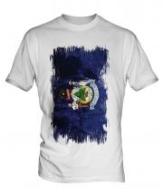 Maine State Grunge Flag Mens T-Shirt