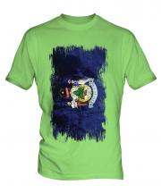 Maine State Grunge Flag Mens T-Shirt