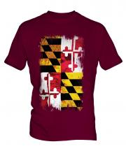 Maryland State Grunge Flag Mens T-Shirt