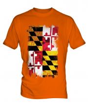 Maryland State Grunge Flag Mens T-Shirt