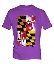 Maryland State Grunge Flag Mens T-Shirt