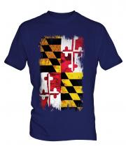 Maryland State Grunge Flag Mens T-Shirt