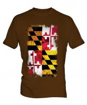 Maryland State Grunge Flag Mens T-Shirt