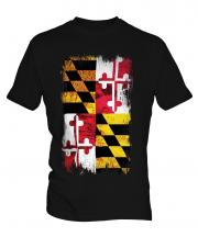 Maryland State Grunge Flag Mens T-Shirt