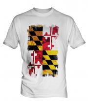 Maryland State Grunge Flag Mens T-Shirt