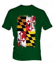 Maryland State Grunge Flag Mens T-Shirt