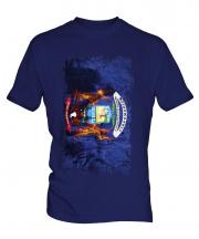 Michigan State Grunge Flag Mens T-Shirt