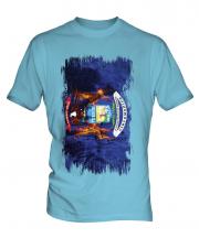Michigan State Grunge Flag Mens T-Shirt
