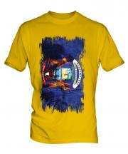 Michigan State Grunge Flag Mens T-Shirt