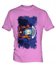 Michigan State Grunge Flag Mens T-Shirt