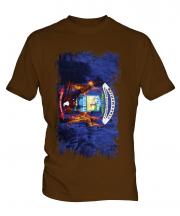 Michigan State Grunge Flag Mens T-Shirt