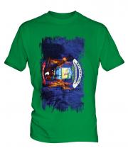 Michigan State Grunge Flag Mens T-Shirt