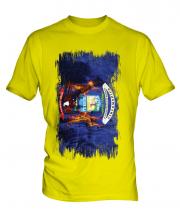 Michigan State Grunge Flag Mens T-Shirt