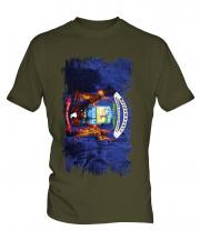 Michigan State Grunge Flag Mens T-Shirt