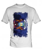Michigan State Grunge Flag Mens T-Shirt