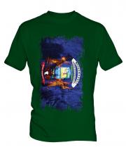 Michigan State Grunge Flag Mens T-Shirt