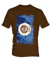 Minnesota State Grunge Flag Mens T-Shirt