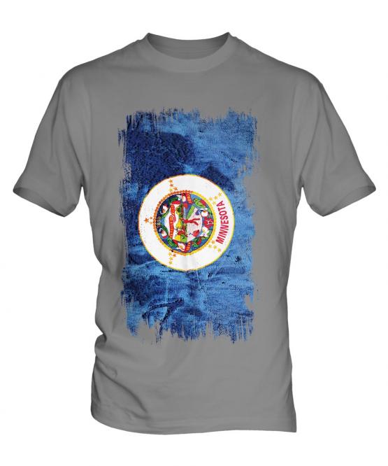 Minnesota State Grunge Flag Mens T-Shirt