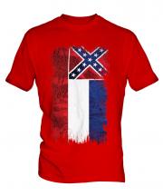 Mississippi State Grunge Flag Mens T-Shirt