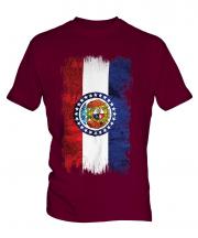 Missouri State Grunge Flag Mens T-Shirt