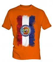 Missouri State Grunge Flag Mens T-Shirt