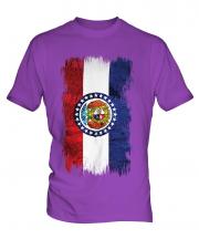 Missouri State Grunge Flag Mens T-Shirt