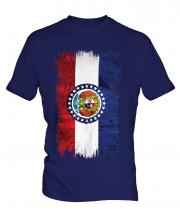 Missouri State Grunge Flag Mens T-Shirt