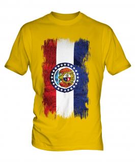 Missouri State Grunge Flag Mens T-Shirt