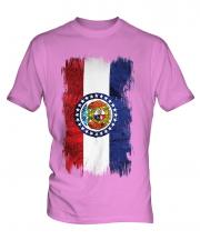 Missouri State Grunge Flag Mens T-Shirt