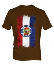 Missouri State Grunge Flag Mens T-Shirt