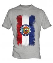 Missouri State Grunge Flag Mens T-Shirt