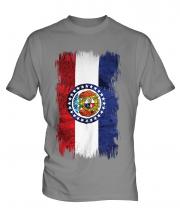 Missouri State Grunge Flag Mens T-Shirt