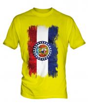 Missouri State Grunge Flag Mens T-Shirt
