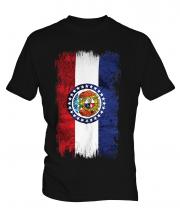 Missouri State Grunge Flag Mens T-Shirt