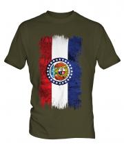 Missouri State Grunge Flag Mens T-Shirt