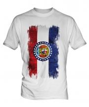 Missouri State Grunge Flag Mens T-Shirt