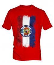 Missouri State Grunge Flag Mens T-Shirt