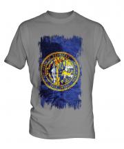 Nebraska State Grunge Flag Mens T-Shirt